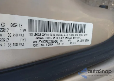 2014 Chrysler Town & Country Touring z USA, uszkodzony, nr VIN 2C4RC1BGXER207149